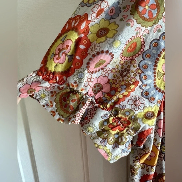 Unbranded (tag cut out) 70s, Retro style floral print mini dress. - Picture 4 of 9